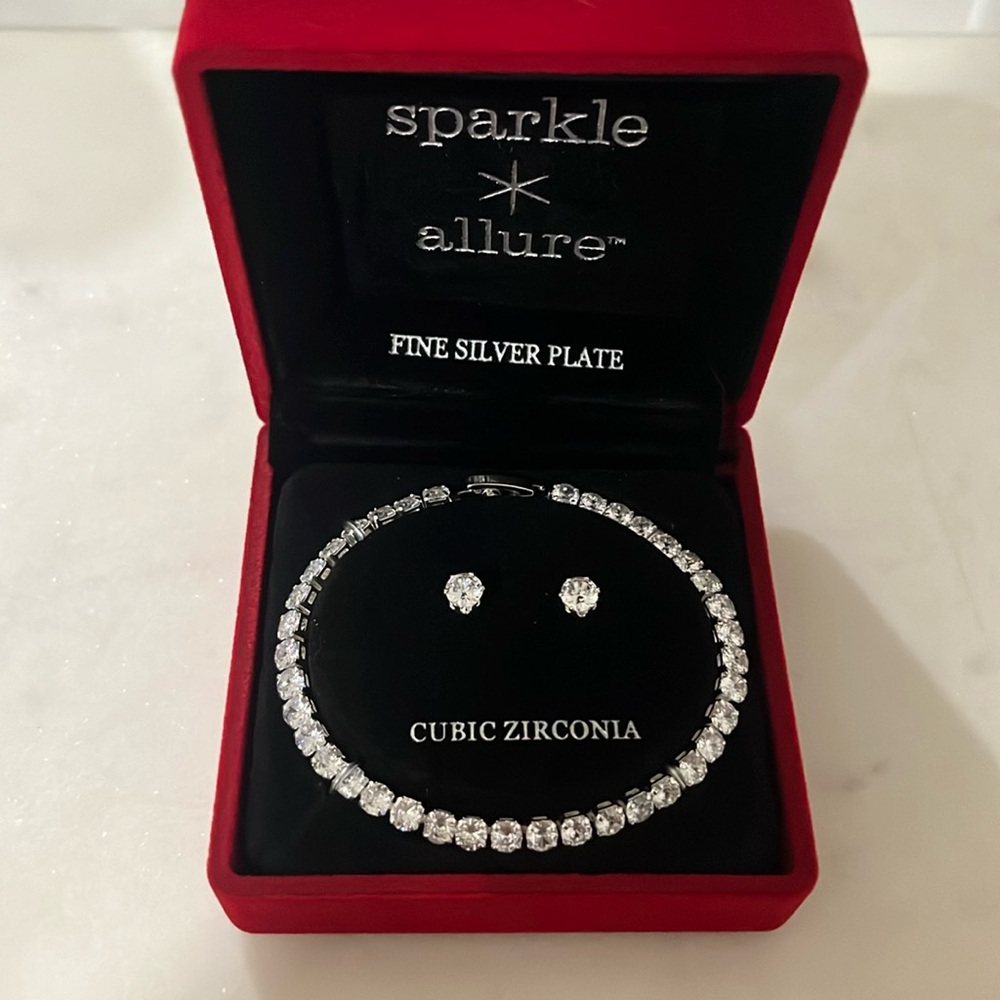 SOLD | Sparkly Bracelet And Earrings Set